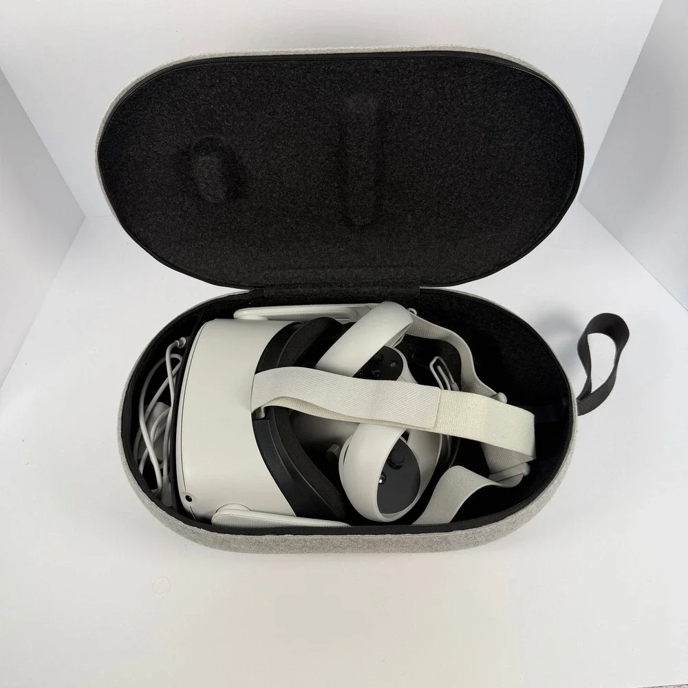 Meta Oculus Quest 2 VR Headset 256GB White Virtual Reality Bundle with Case